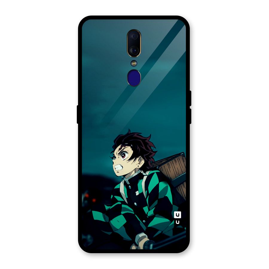 Tanjiro demon slayer Glass Back Case for Oppo F11