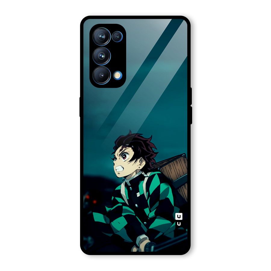 Tanjiro demon slayer Glass Back Case for Oppo Reno5 Pro 5G