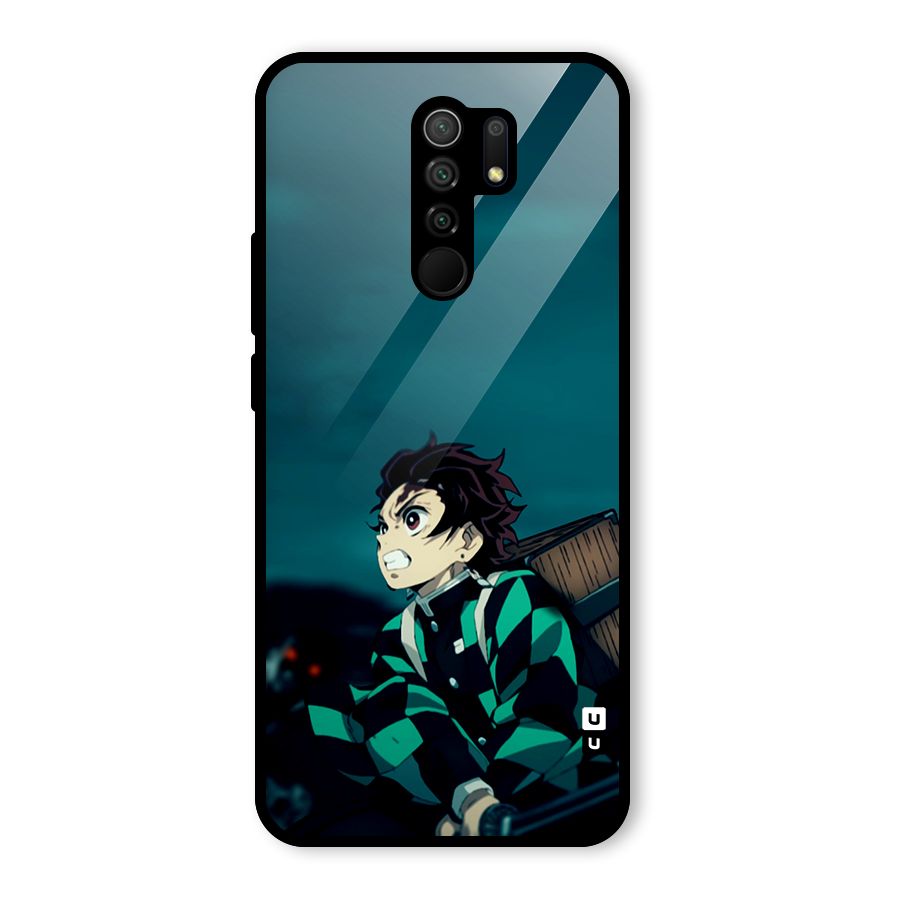 Tanjiro demon slayer Glass Back Case for Poco M2