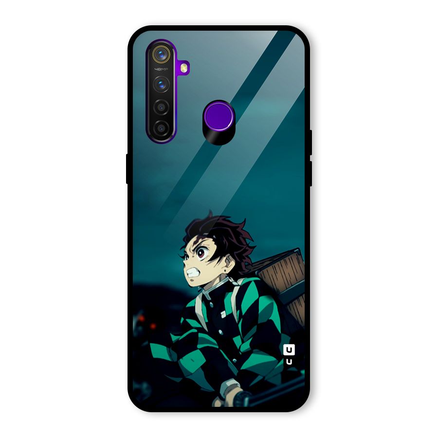 Tanjiro demon slayer Glass Back Case for Realme 5 Pro