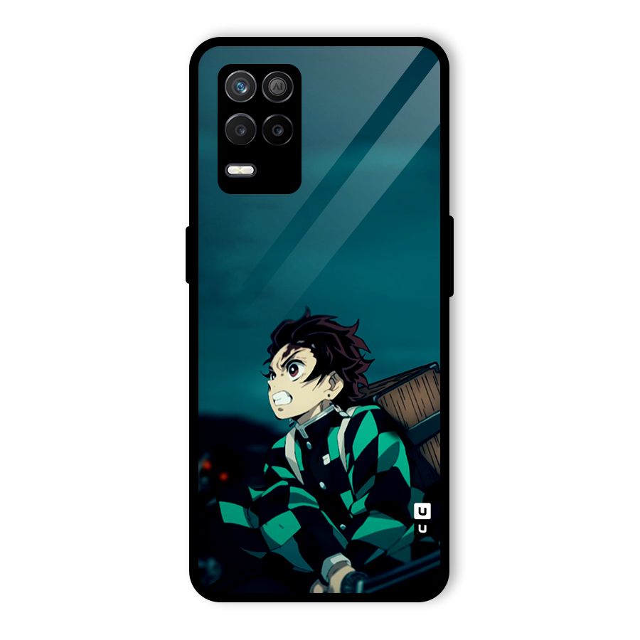 Tanjiro demon slayer Glass Back Case for Realme 8 5G