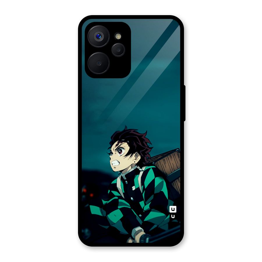 Tanjiro demon slayer Glass Back Case for Realme 9i 5G