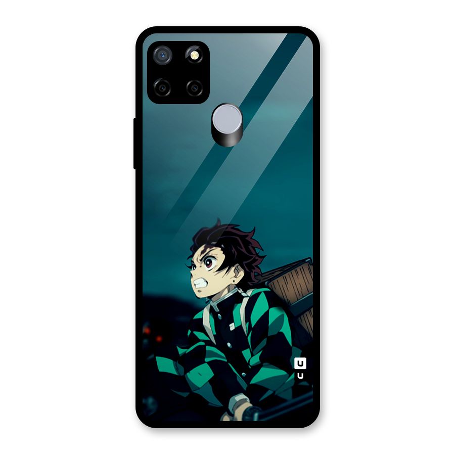 Tanjiro demon slayer Glass Back Case for Realme C12