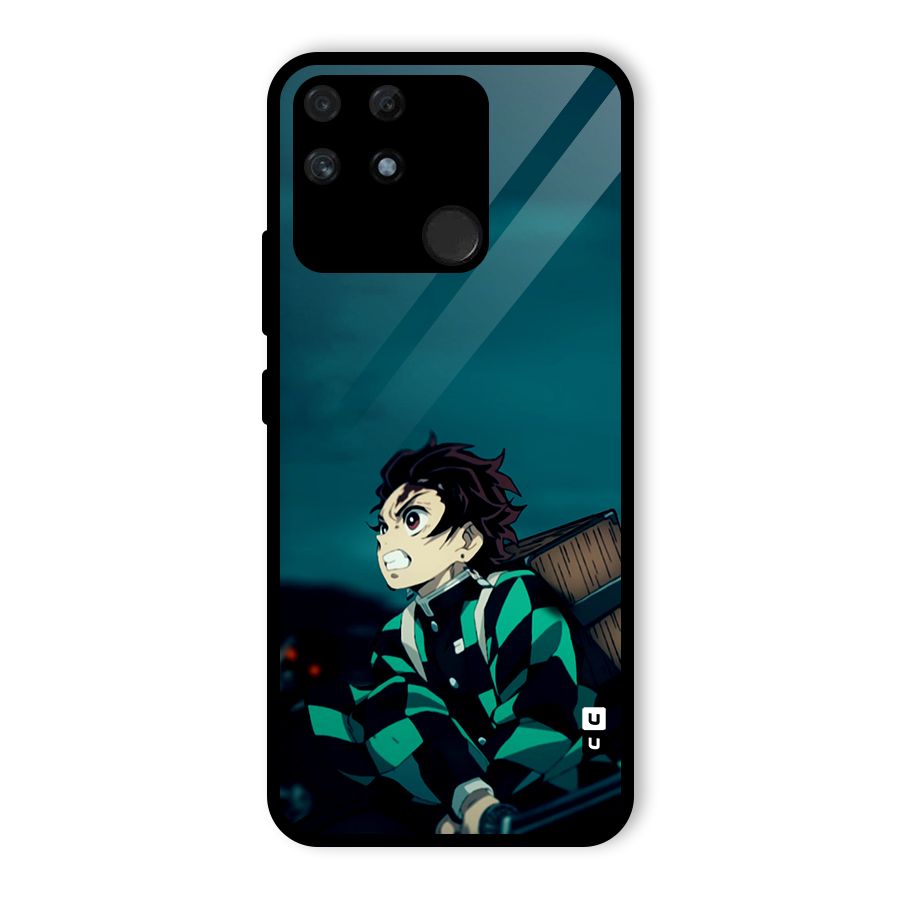 Tanjiro demon slayer Glass Back Case for Realme Narzo 50A