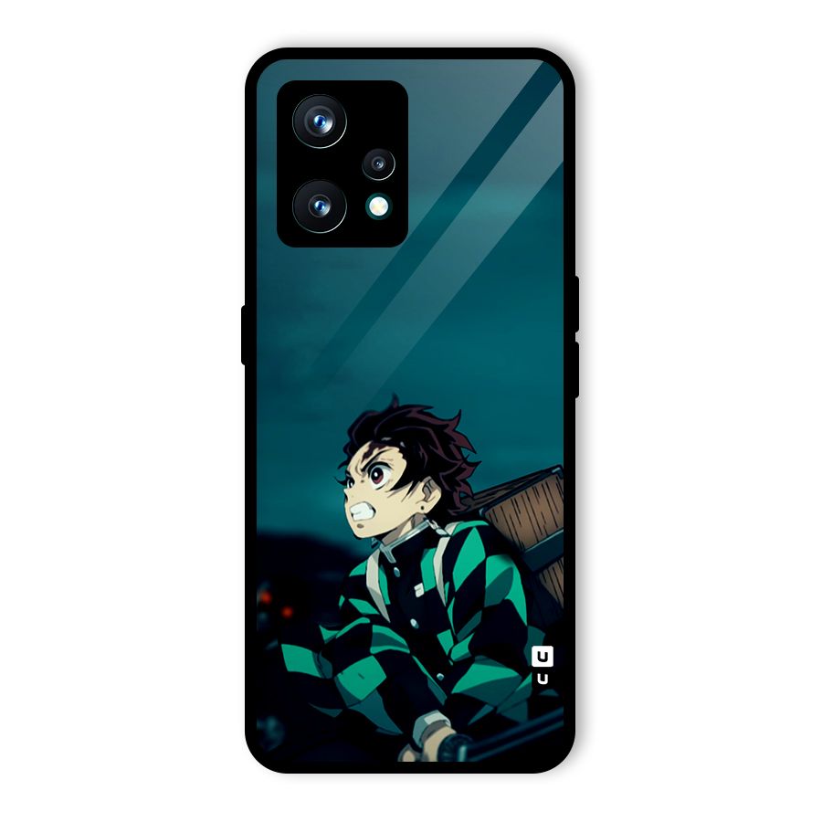 Tanjiro demon slayer Glass Back Case for Realme Narzo 50 Pro