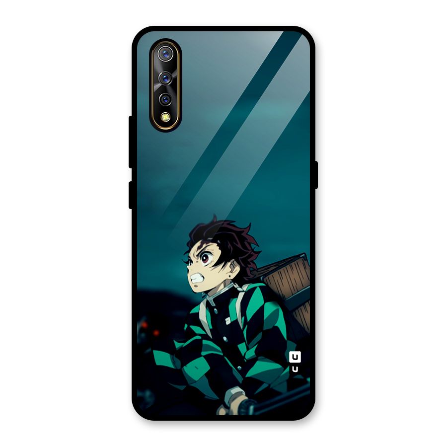 Tanjiro demon slayer Glass Back Case for Vivo S1
