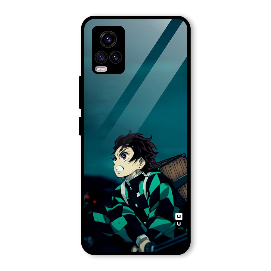 Tanjiro demon slayer Glass Back Case for Vivo V20 2021