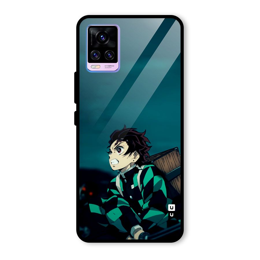 Tanjiro demon slayer Glass Back Case for Vivo V20 Pro