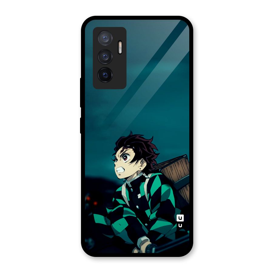Tanjiro demon slayer Glass Back Case for Vivo V23e