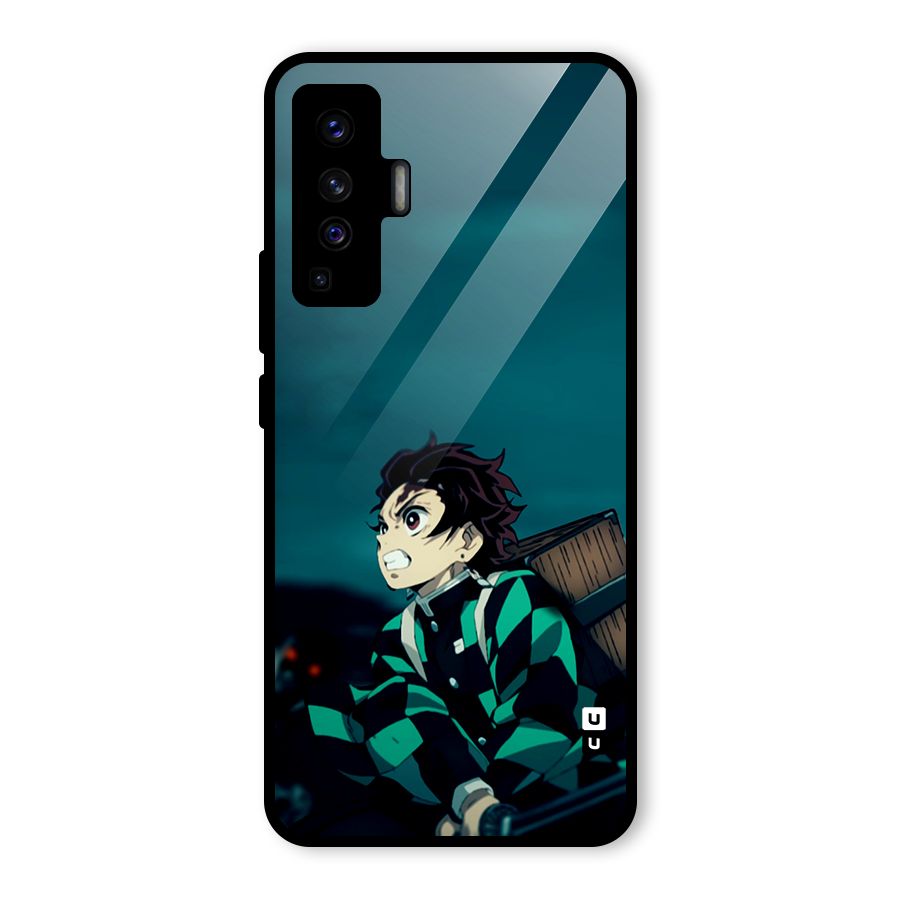 Tanjiro demon slayer Glass Back Case for Vivo X50