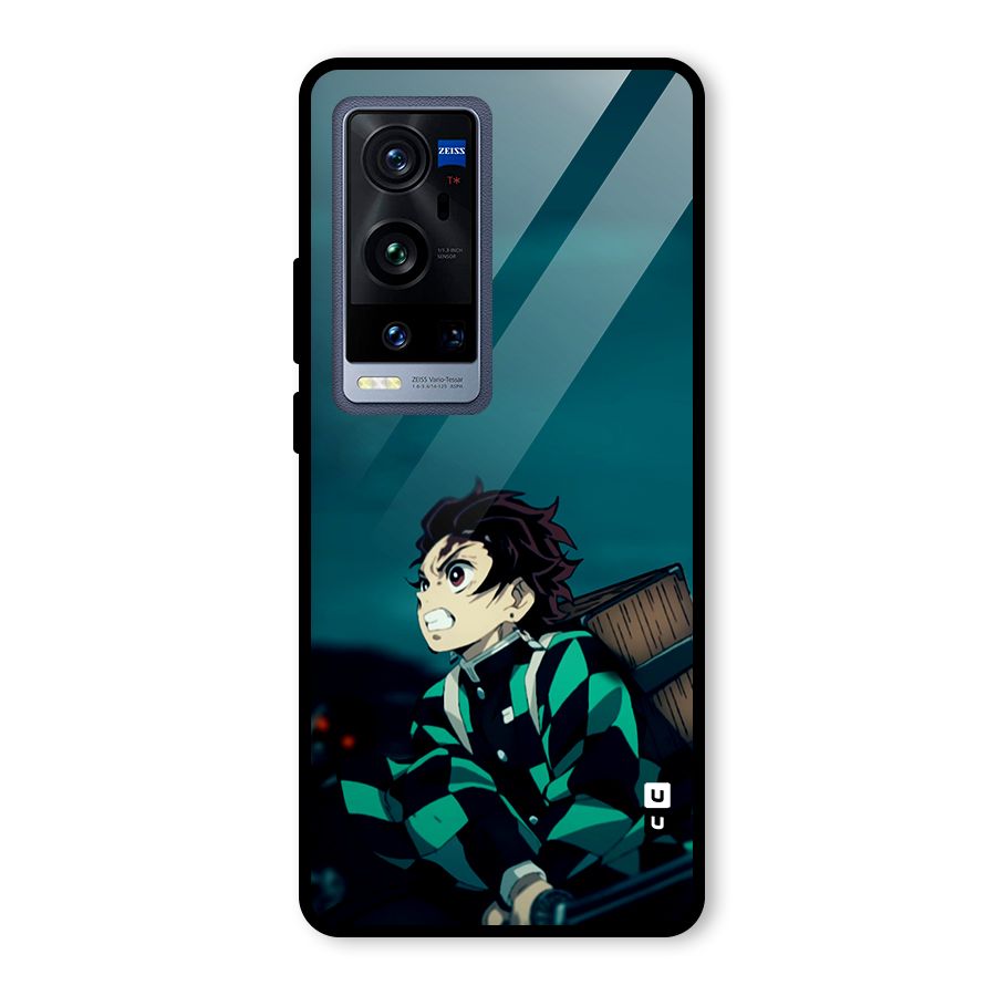 Tanjiro demon slayer Glass Back Case for Vivo X60 Pro Plus
