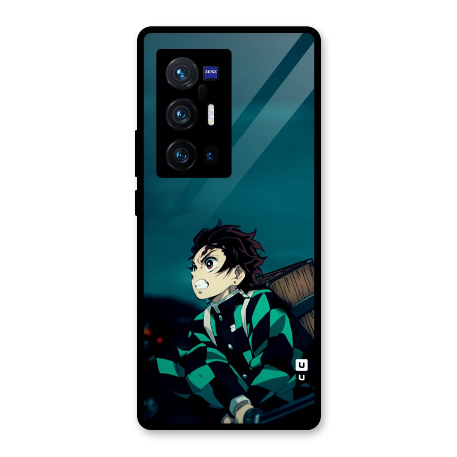 Tanjiro demon slayer Glass Back Case for Vivo X70 Pro Plus