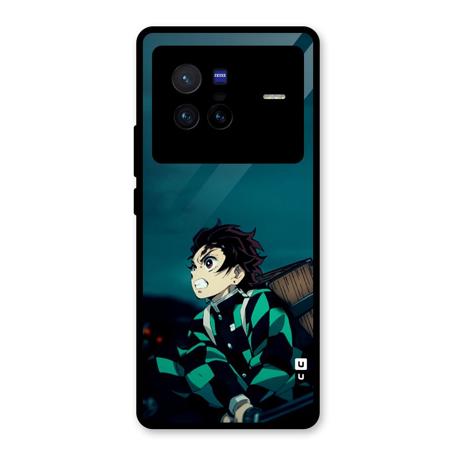 Tanjiro demon slayer Glass Back Case for Vivo X80