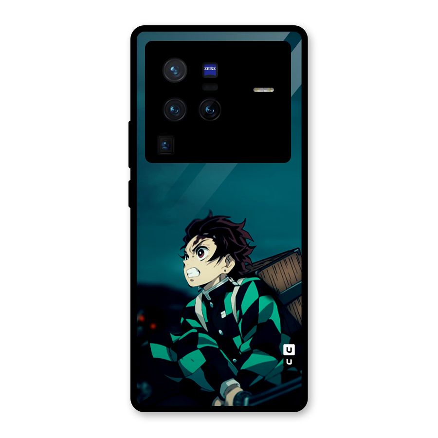 Tanjiro demon slayer Glass Back Case for Vivo X80 Pro