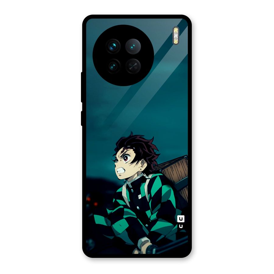 Tanjiro demon slayer Glass Back Case for Vivo X90