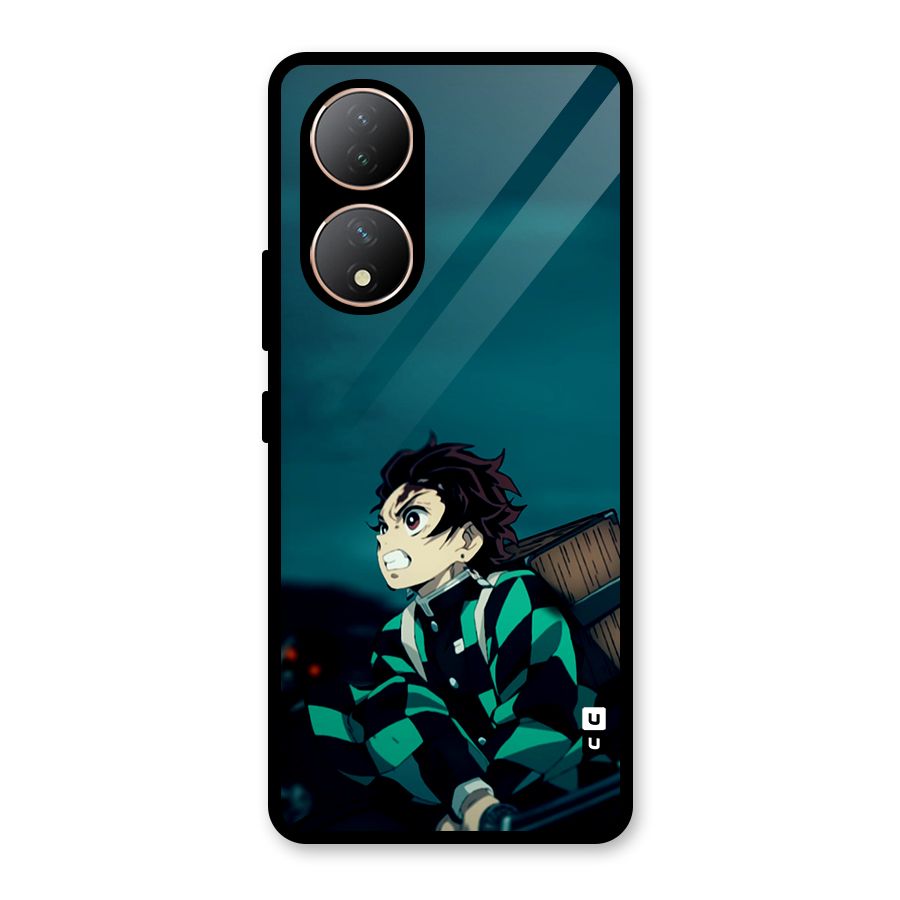Tanjiro demon slayer Glass Back Case for Vivo Y100A
