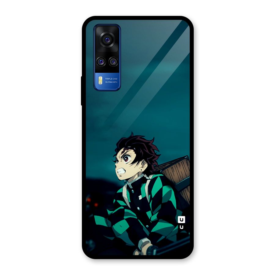 Tanjiro demon slayer Glass Back Case for Vivo Y31