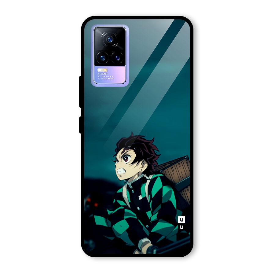 Tanjiro demon slayer Glass Back Case for Vivo Y73