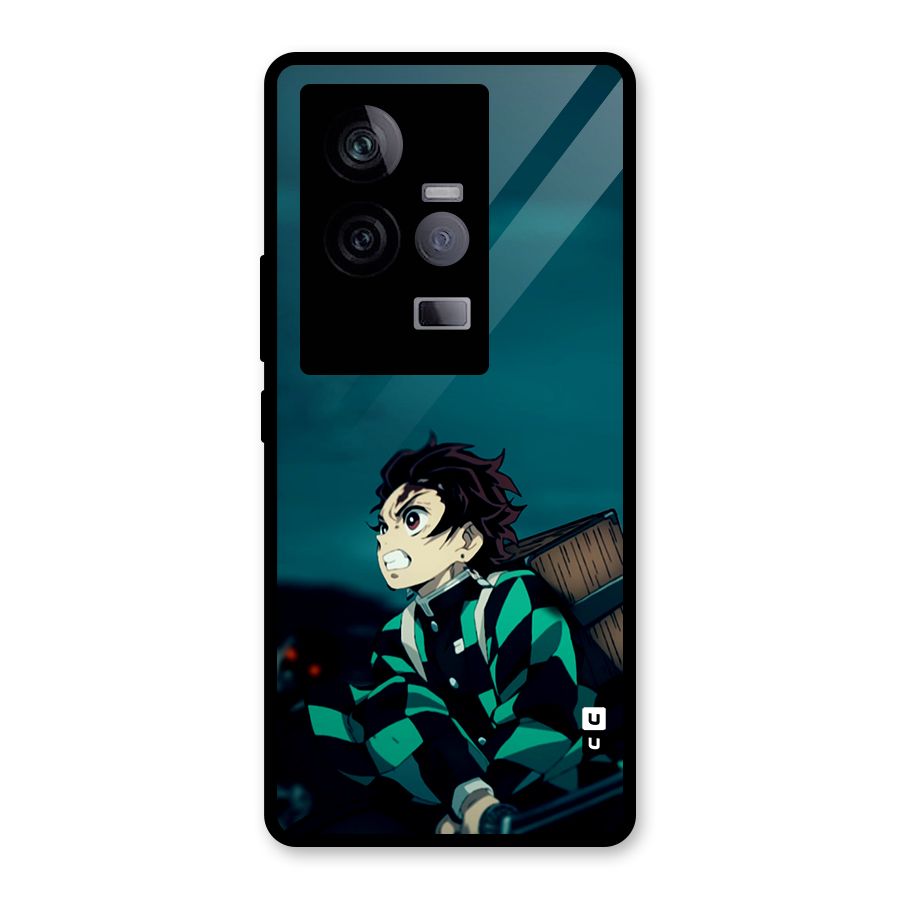 Tanjiro demon slayer Glass Back Case for Vivo iQOO 11 5G