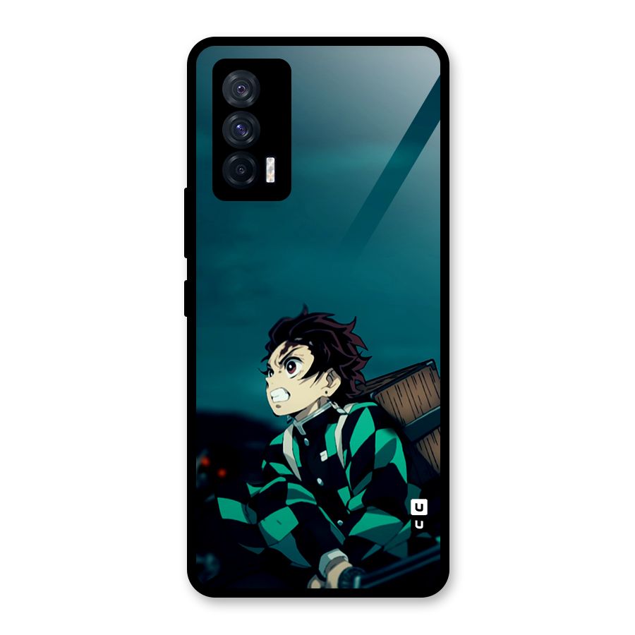 Tanjiro demon slayer Glass Back Case for Vivo iQOO 7 5G