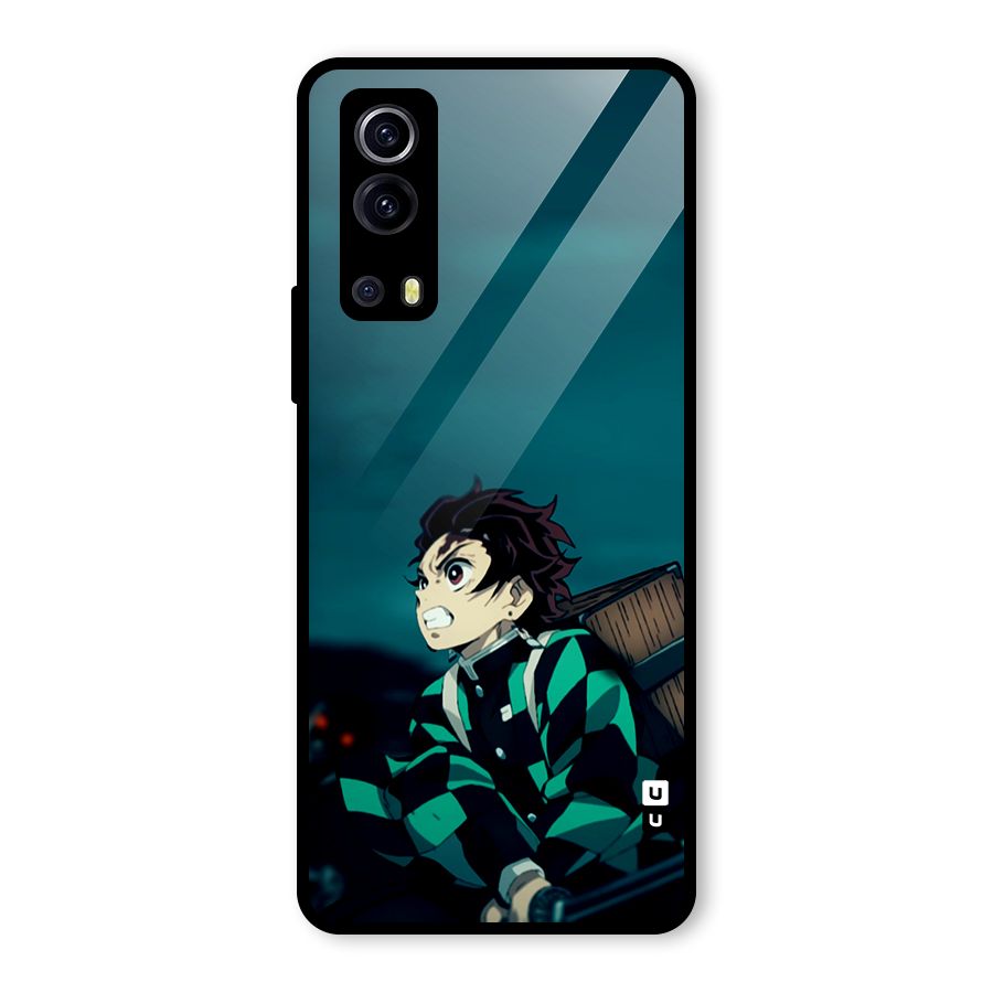 Tanjiro demon slayer Glass Back Case for Vivo iQOO Z3