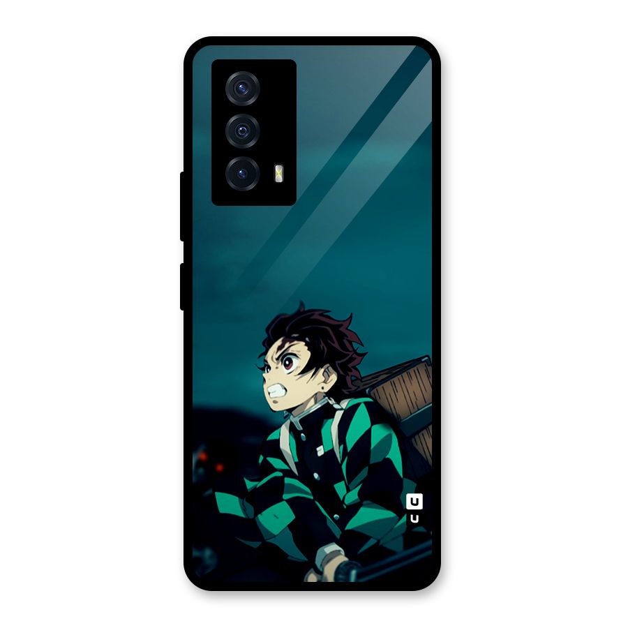 Tanjiro demon slayer Glass Back Case for Vivo iQOO Z5