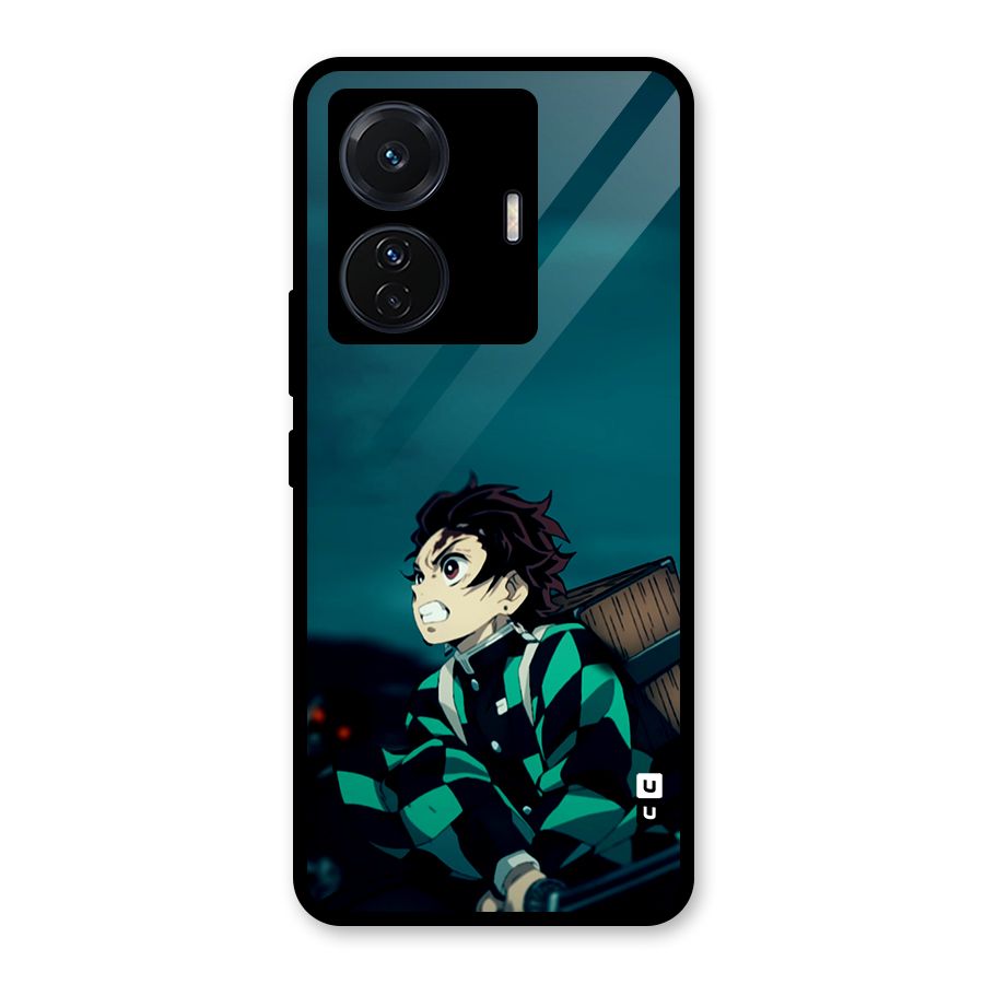 Tanjiro demon slayer Glass Back Case for Vivo iQOO Z6 Pro