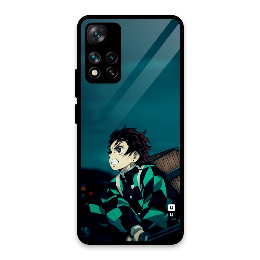 Tanjiro demon slayer Glass Back Case for Xiaomi 11i HyperCharge 5G