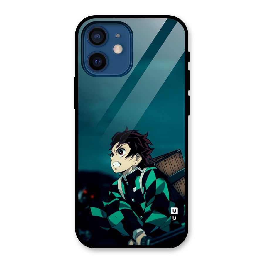 Tanjiro demon slayer Glass Back Case for iPhone 12 Mini