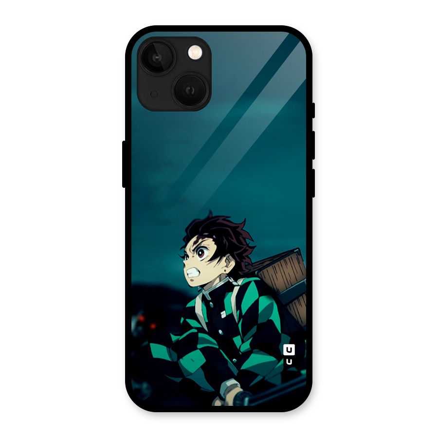 Tanjiro demon slayer Glass Back Case for iPhone 13