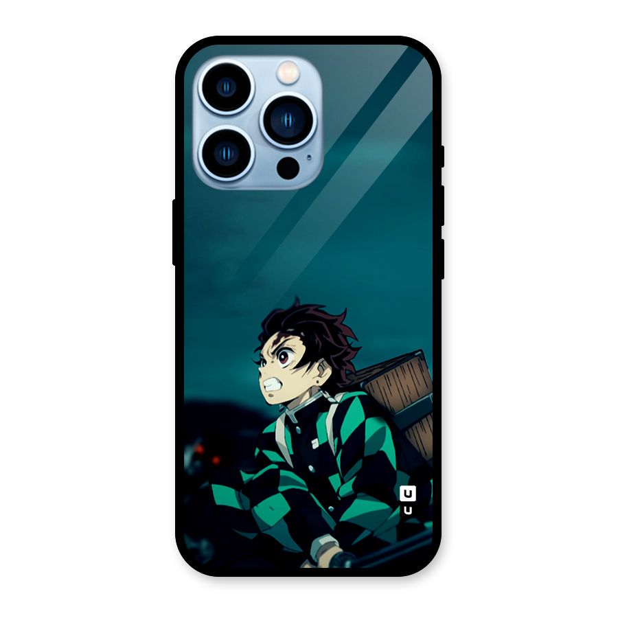 Tanjiro demon slayer Glass Back Case for iPhone 13 Pro