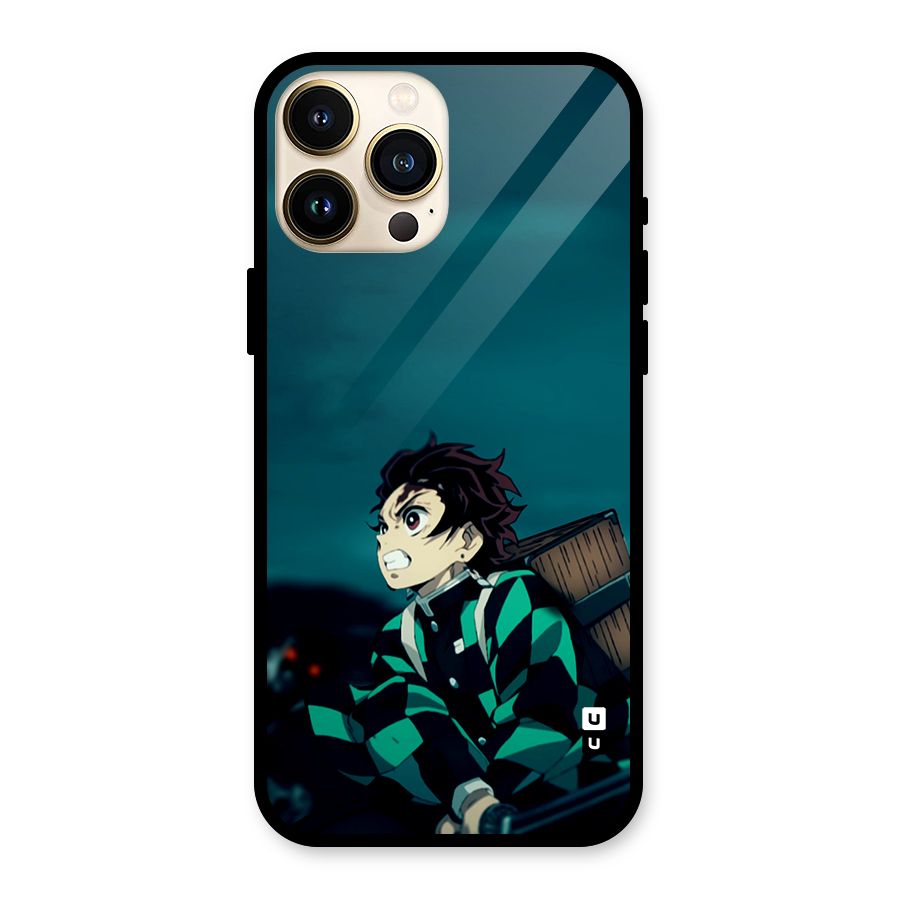 Tanjiro demon slayer Glass Back Case for iPhone 13 Pro Max
