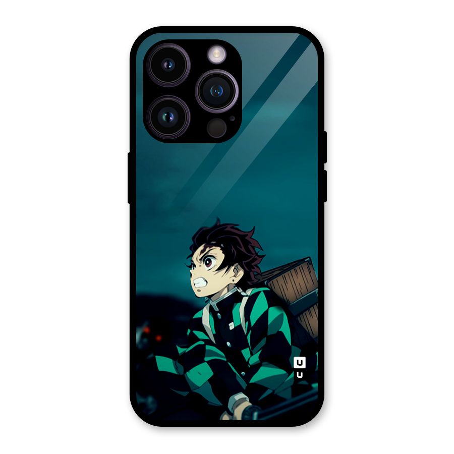 Tanjiro demon slayer Glass Back Case for iPhone 14 Pro