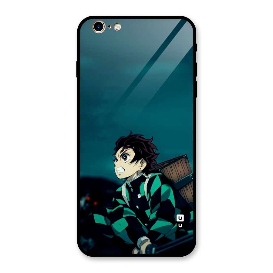 Tanjiro demon slayer Glass Back Case for iPhone 6 Plus 6S Plus