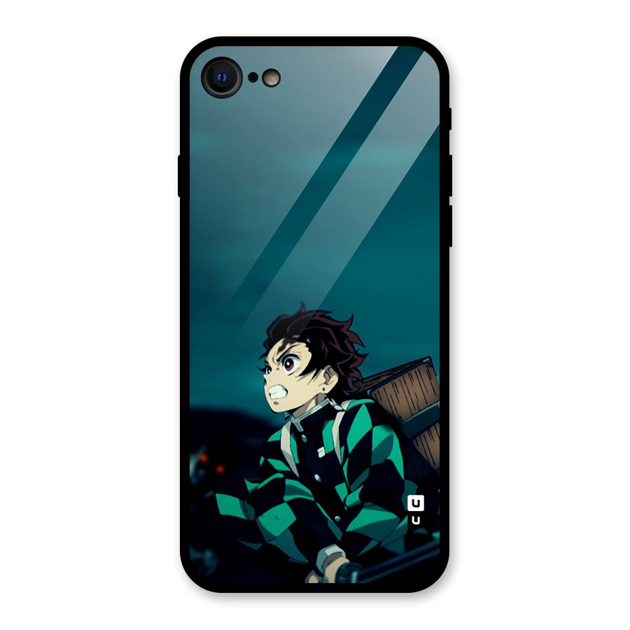 Tanjiro demon slayer Glass Back Case for iPhone 7