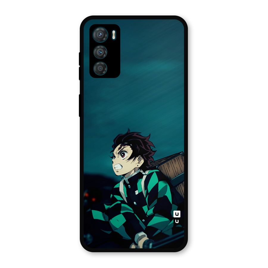 Tanjiro demon slayer Metal Back Case for Moto G42