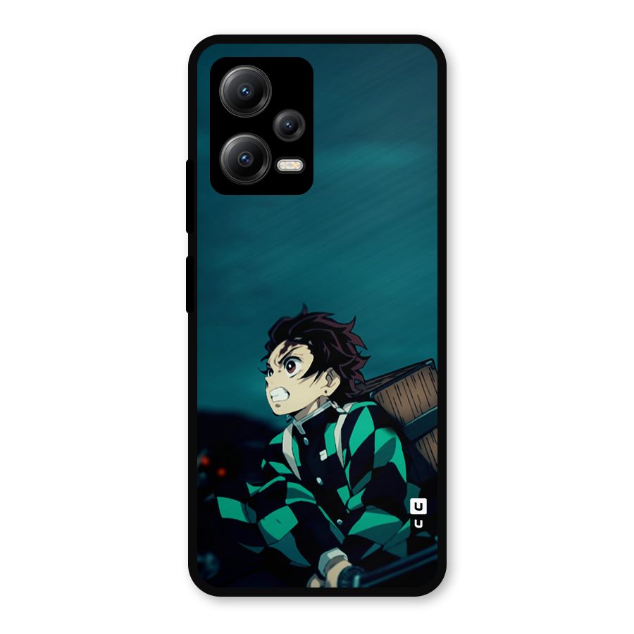 Tanjiro demon slayer Metal Back Case for Redmi Note 12 5G