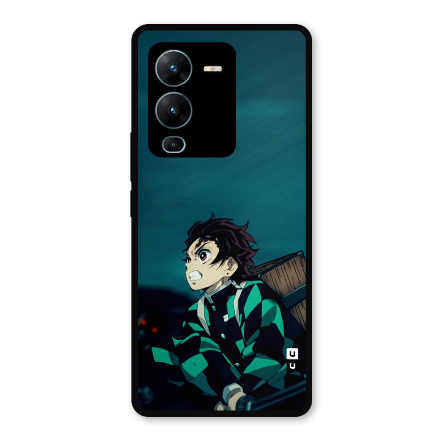 Tanjiro demon slayer Metal Back Case for Vivo V25 Pro