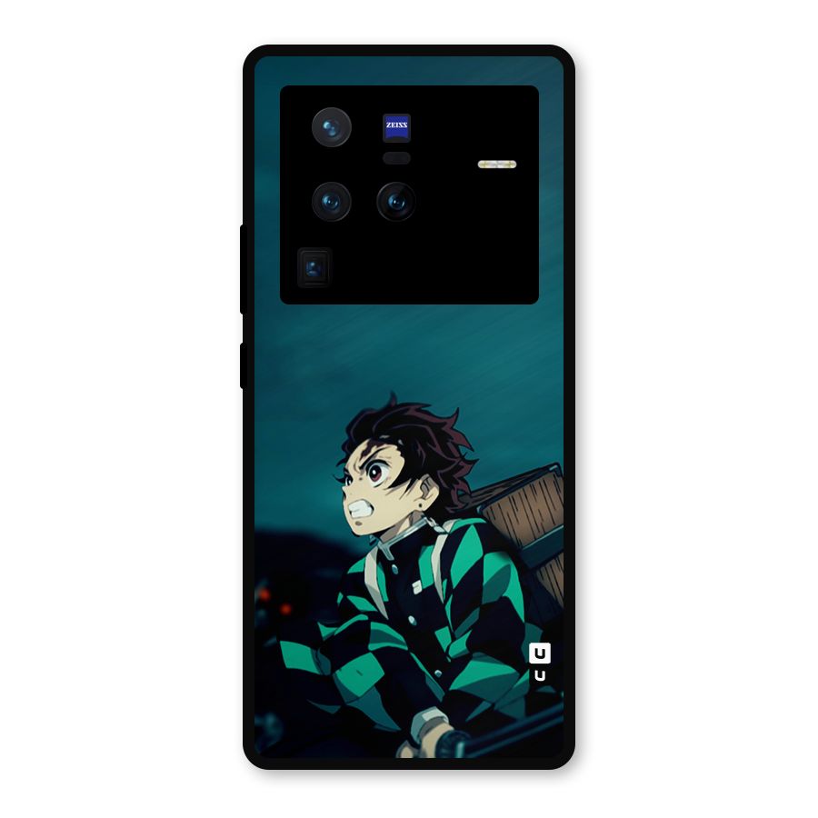 Tanjiro demon slayer Metal Back Case for Vivo X80 Pro