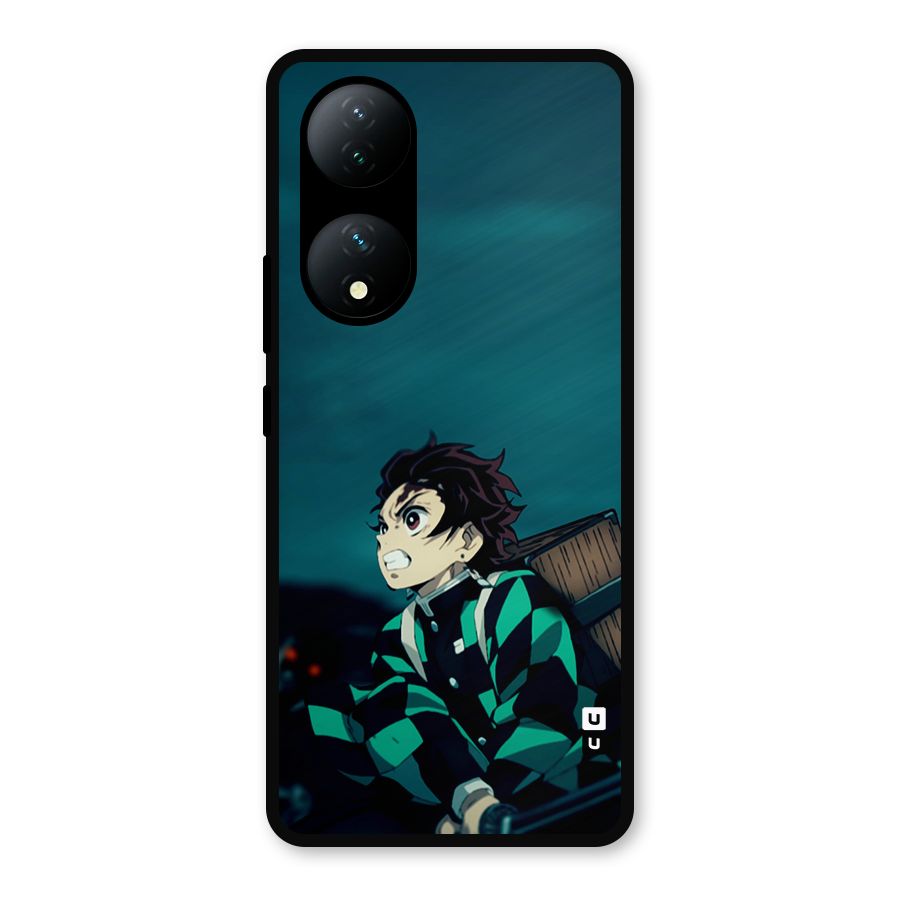 Tanjiro demon slayer Metal Back Case for Vivo Y100