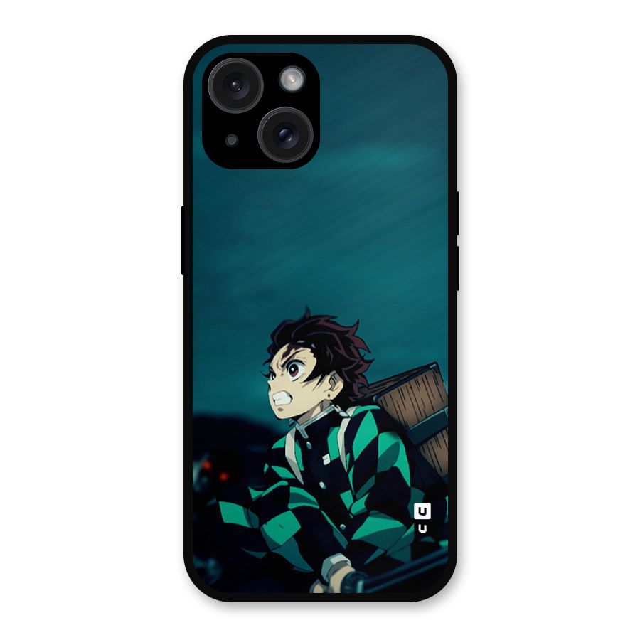 Tanjiro demon slayer Metal Back Case for iPhone 15