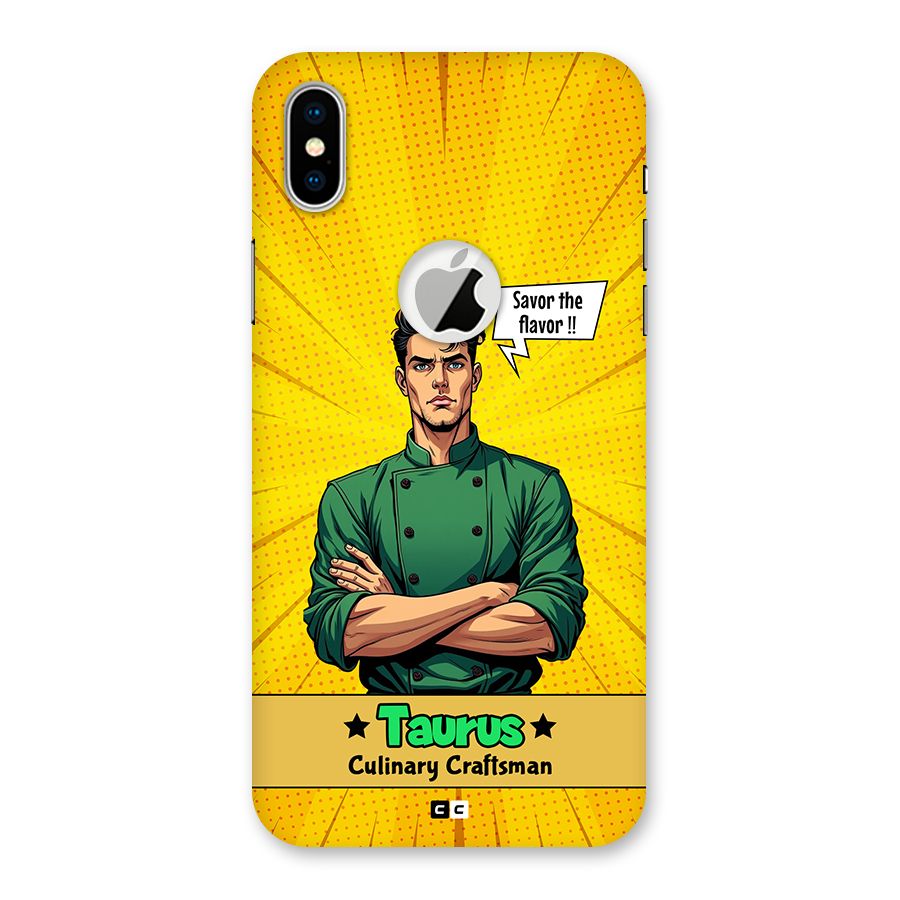 Taurus Craft Back Case for iPhone X Logo Cut