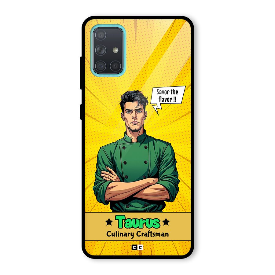 Taurus Craft Glass Back Case for Galaxy A71