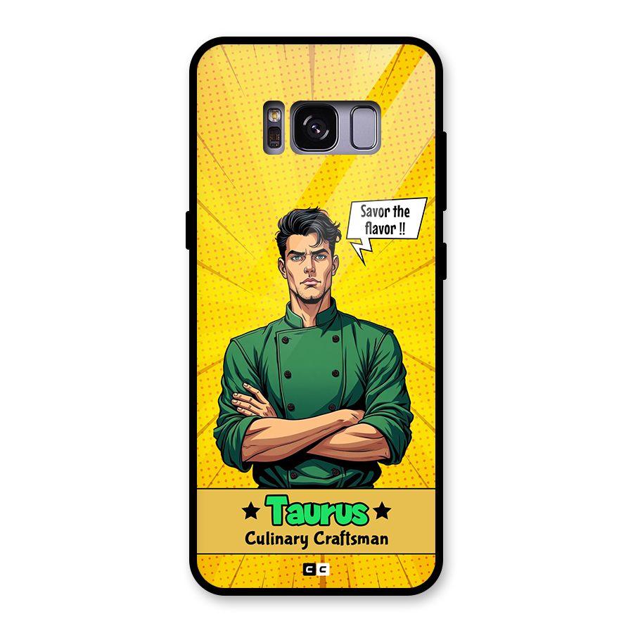Taurus Craft Glass Back Case for Galaxy S8