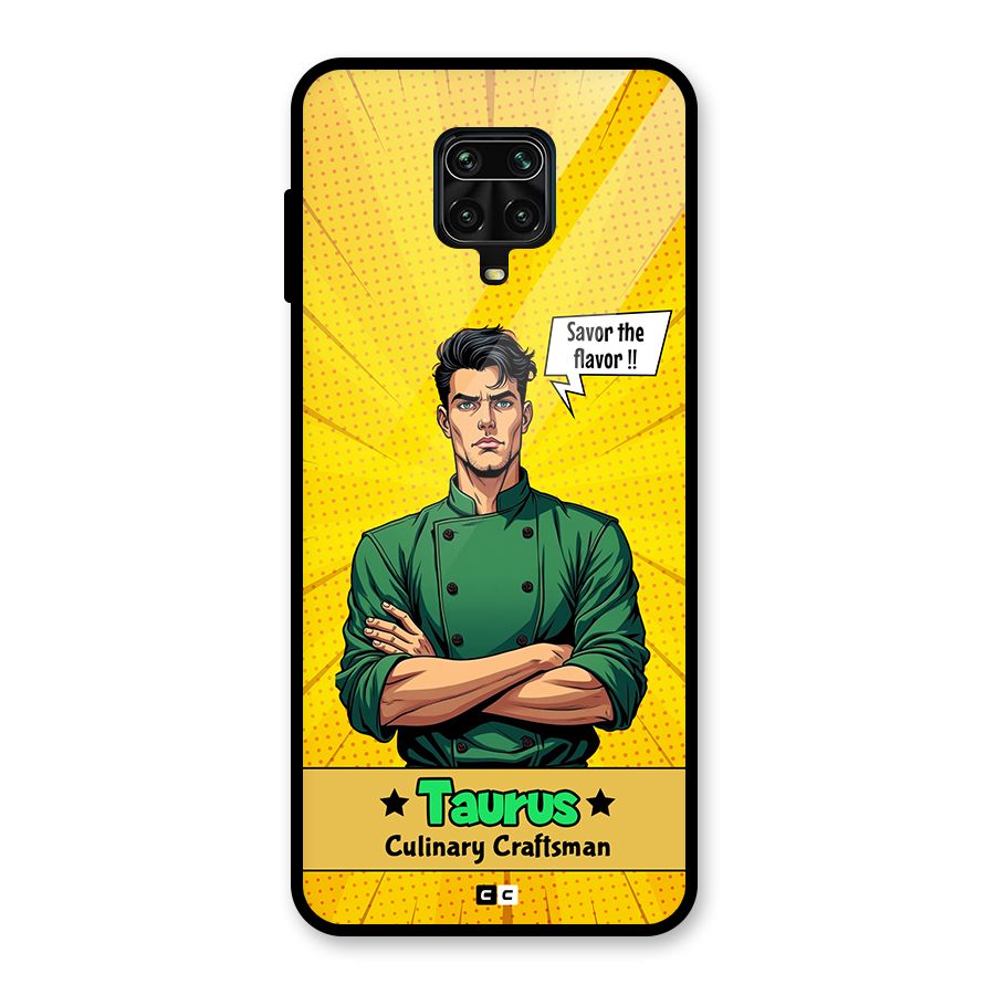 Taurus Craft Glass Back Case for Redmi Note 9 Pro