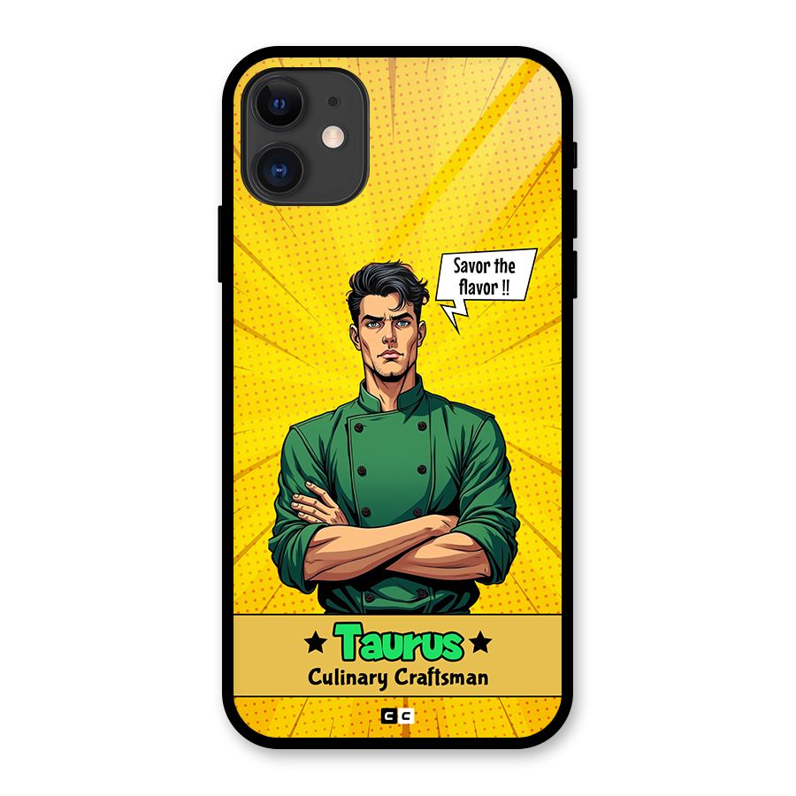 Taurus Craft Glass Back Case for iPhone 11