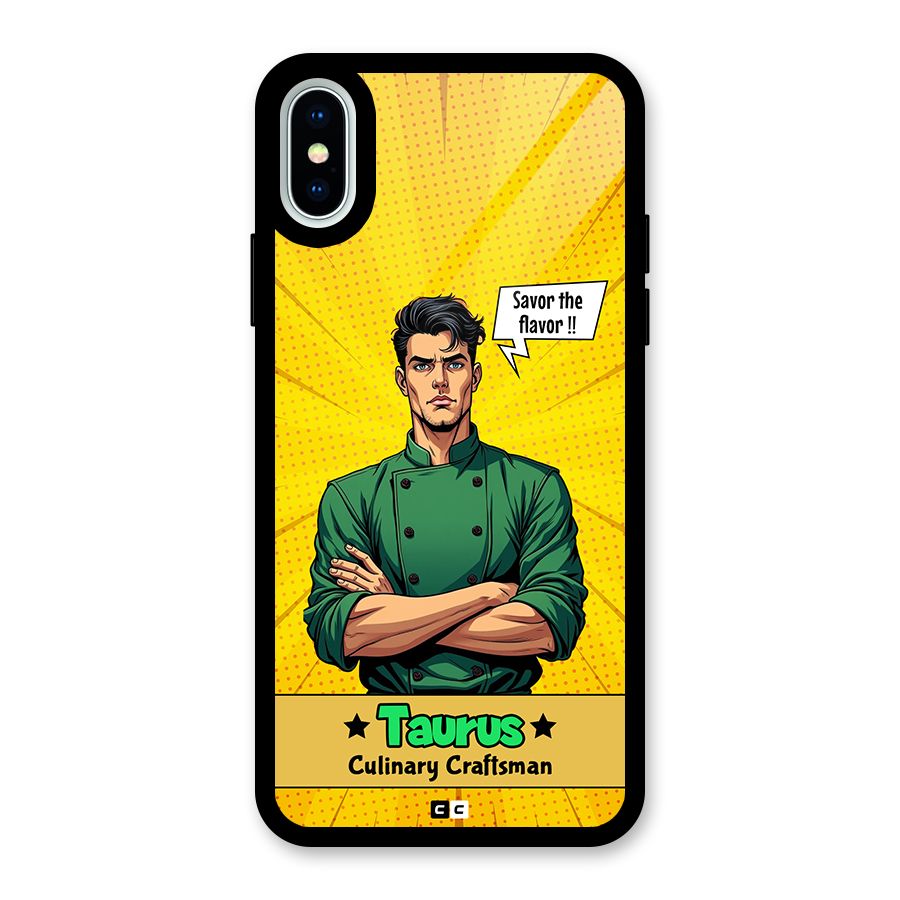 Taurus Craft Glass Back Case for iPhone XS