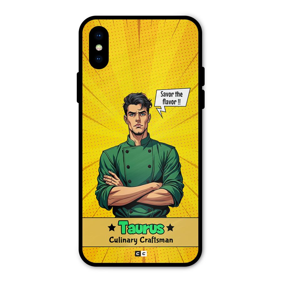 Taurus Craft Metal Back Case for iPhone XS