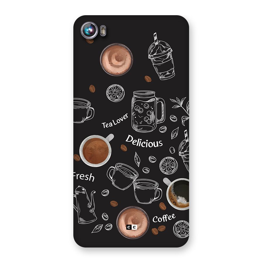 Tea And Coffee Mixture Back Case for Canvas Fire 4 (A107)