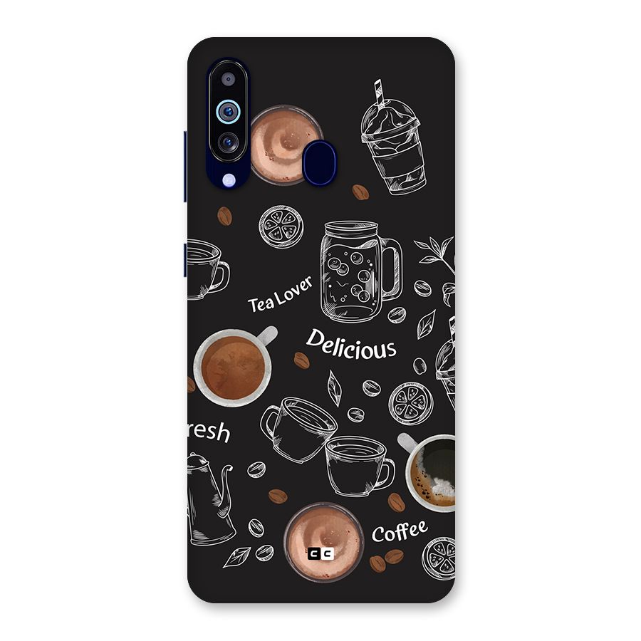 Tea And Coffee Mixture Back Case for Galaxy A60